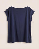 Navy $|& SEAS Brentwood Boat Neck Top - Hanger Detail