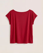 Chili Pepper $|& SEAS Brentwood Boat Neck Top - Hanger Detail