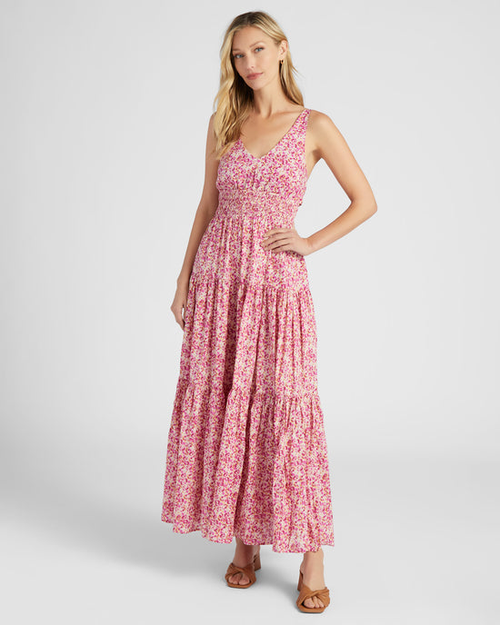 Pink Multi $|& The Pinch Print Midi Dress - SOF Front