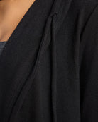 Black $|& Interval Hacci Carefree Cardigan - SOF Detail