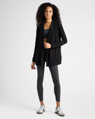 Black $|& Interval Hacci Carefree Cardigan - SOF Full Front