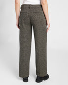 Black/Tan Herringbone $|& Liverpool Kelsey Wide Leg Trouser - SOF Back