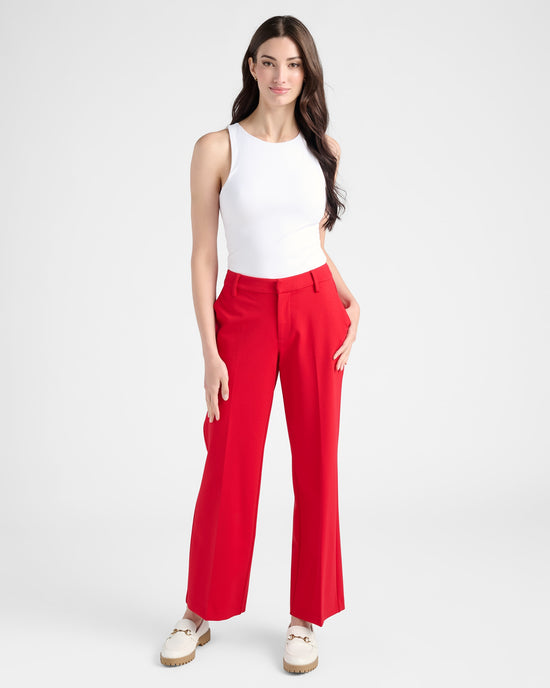 Tango Red $|& Liverpool Kelsey Wide Leg Trouser - SOF Full Front