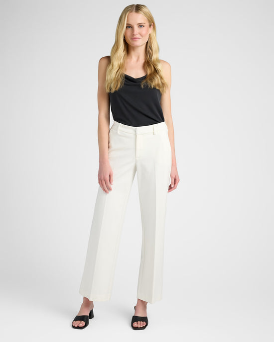 Vintage White $|& Liverpool Kelsey Wide Leg Trouser - SOF Full Front