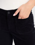 Onyx $|& Liverpool Corduroy Crop Wide Leg Pants - SOF Detail