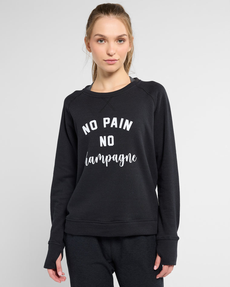 Black $|& Interval No Pain Graphic Pullover - SOF Front