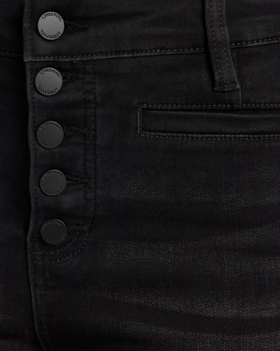 Lost Creek $|& Liverpool Abby High Rise Ankle Skinny Jeans with Button Fly - SOF Detail