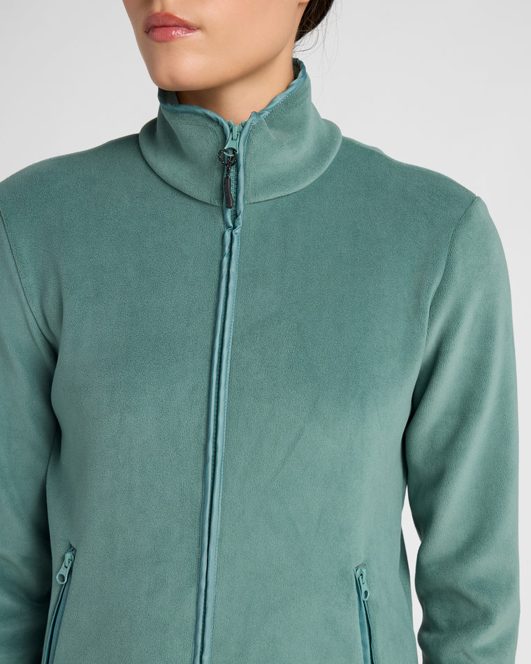 Sage Brush $|& Interval Freestyle Fleece Jacket - SOF Detail