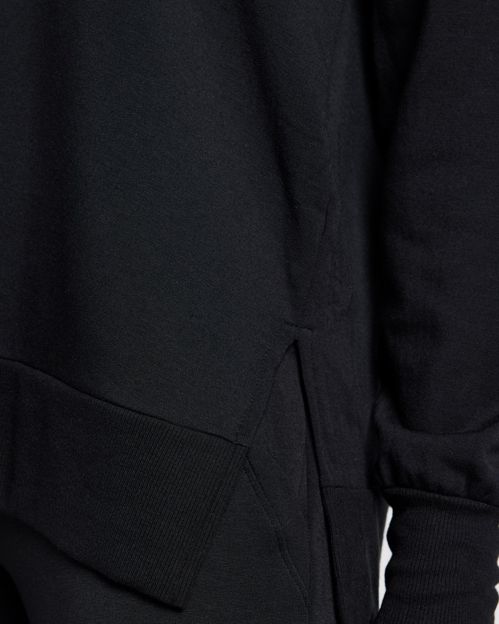 Black $|& Interval Flex Fleece V-Neck Top - SOF Full Front