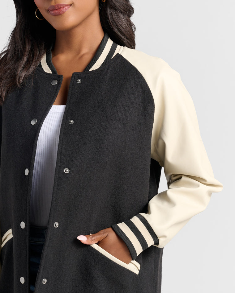 Black Onyx $|& Steve Madden Skylie Jacket - SOF Detail