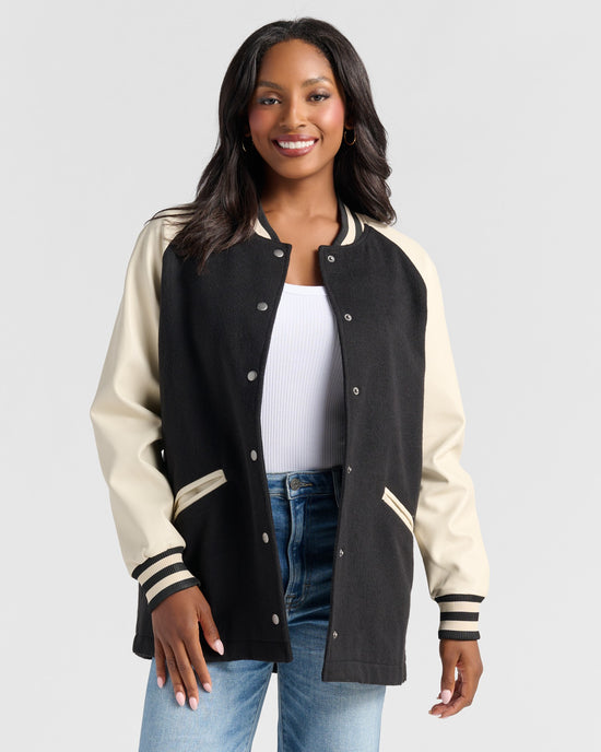 Black Onyx $|& Steve Madden Skylie Jacket - SOF Front