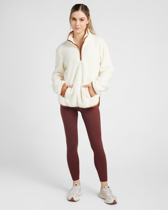 Cream/Camel $|& Interval Big Bear ¼ Zip - SOF Full Front