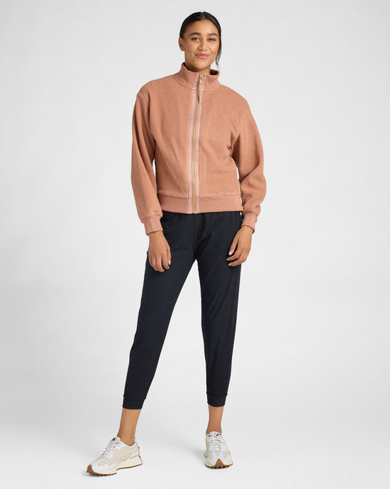 Mocha Moose $|& Interval Polar Fleece Full Zip - SOF Full Front