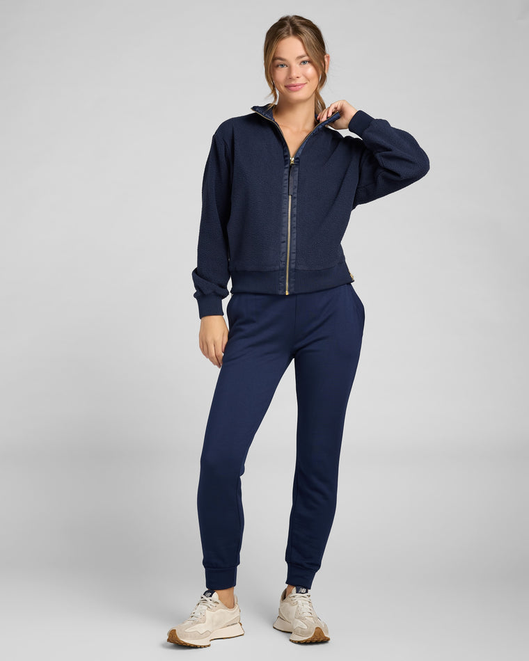 Navy Blazer $|& Interval Polar Fleece Full Zip - SOF Full Front