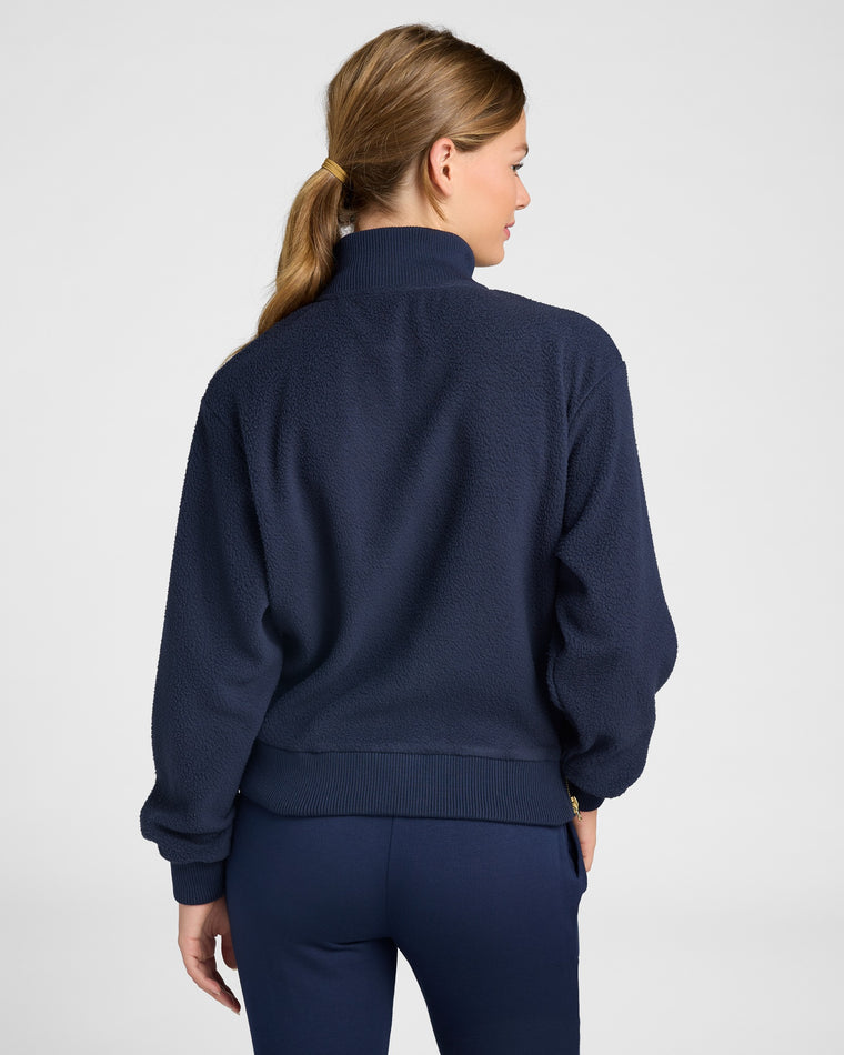 Navy Blazer $|& Interval Polar Fleece Full Zip - SOF Back