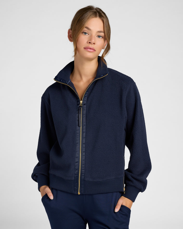Navy Blazer $|& Interval Polar Fleece Full Zip - SOF Front