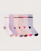 Multi Neps $|& MUK LUKS 6 Pack Microfiber Boot Socks - SOF Front