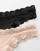 Champagne/Black $|& Fleur't The Iconic Thong - SOF Front