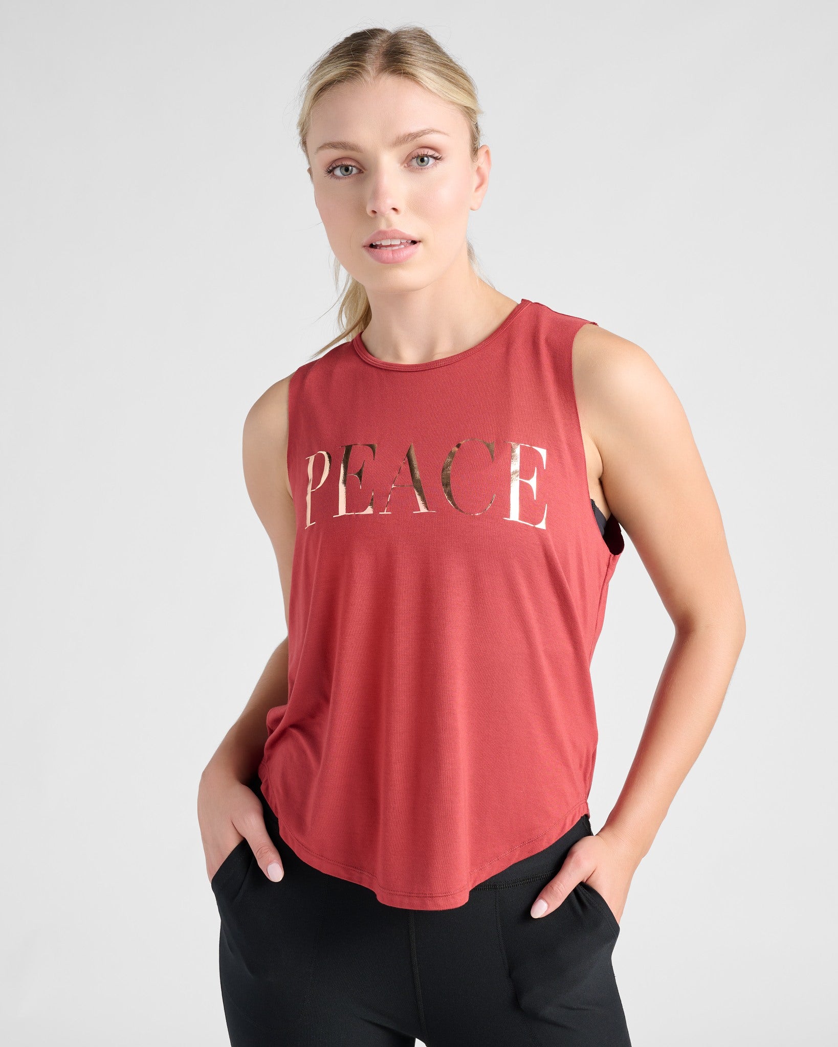 Rosewood $|& Interval Peace Graphic Tank - SOF Front