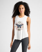 White $|& Interval Metallic Graphic Muscle Tank - SOF Front