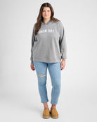 Heather Grey $|& SEAS Snow Day 78 & Sunny Graphic Hoodie - SOF Full Front