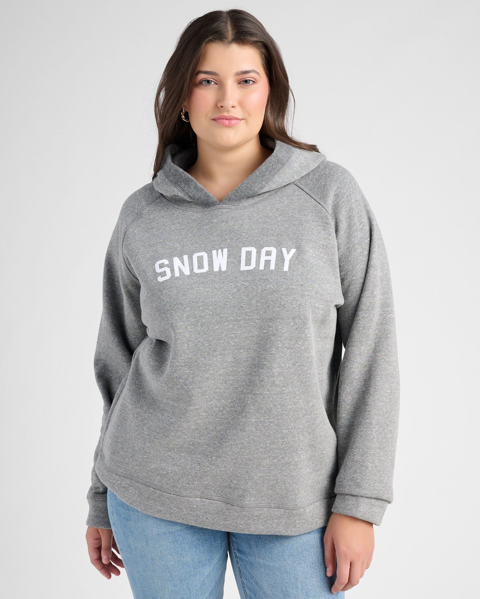 Heather Grey $|& SEAS Snow Day 78 & Sunny Graphic Hoodie - SOF Front