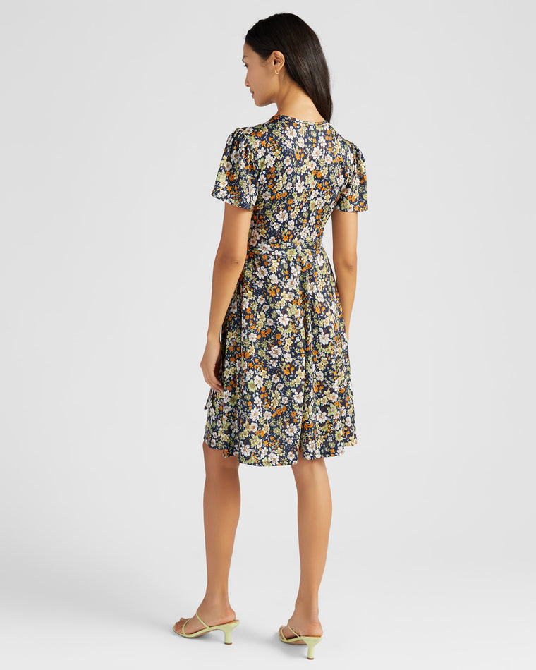 Navy Multi Floral $|& Mikarose Janae Dress - SOF Back