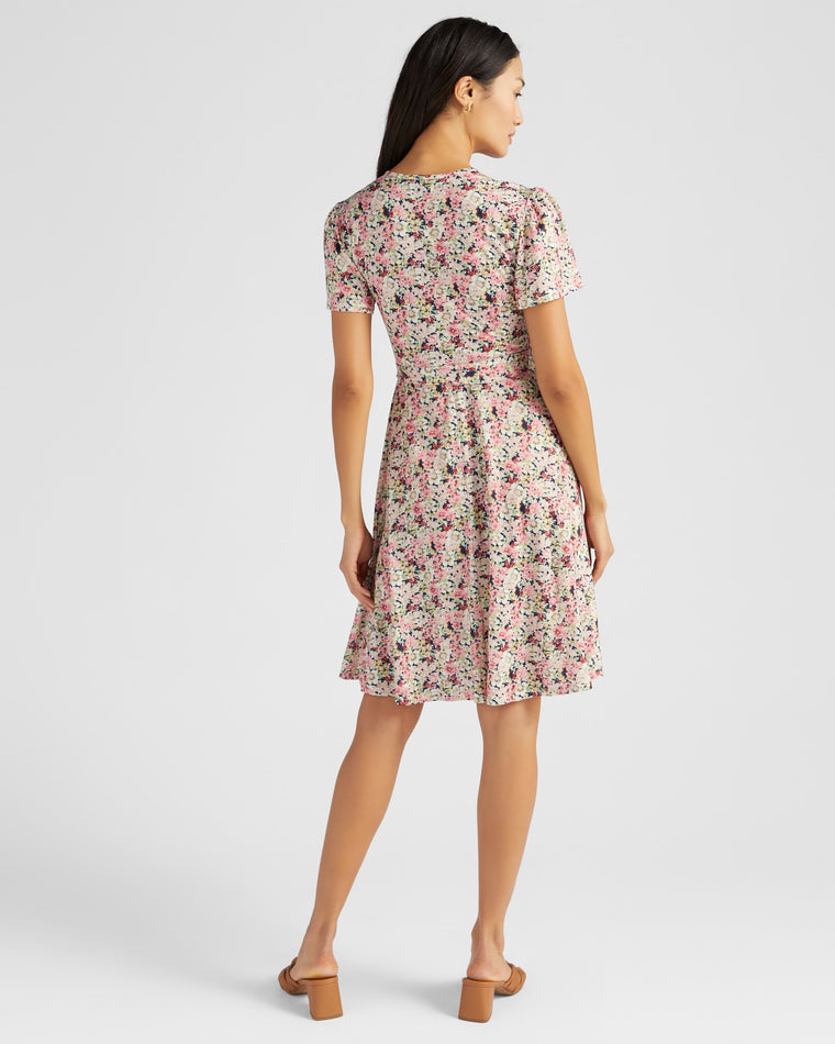 Navy Pink Floral $|& Mikarose Janae Dress - SOF Back