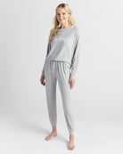 Heather Grey $|& SEAS Dreamy Hacci "Wifey" Graphic Pullover - SOF Full Front