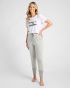 White $|& SEAS MRS. "Ring" Graphic Sleep Tee - SOF Full Front