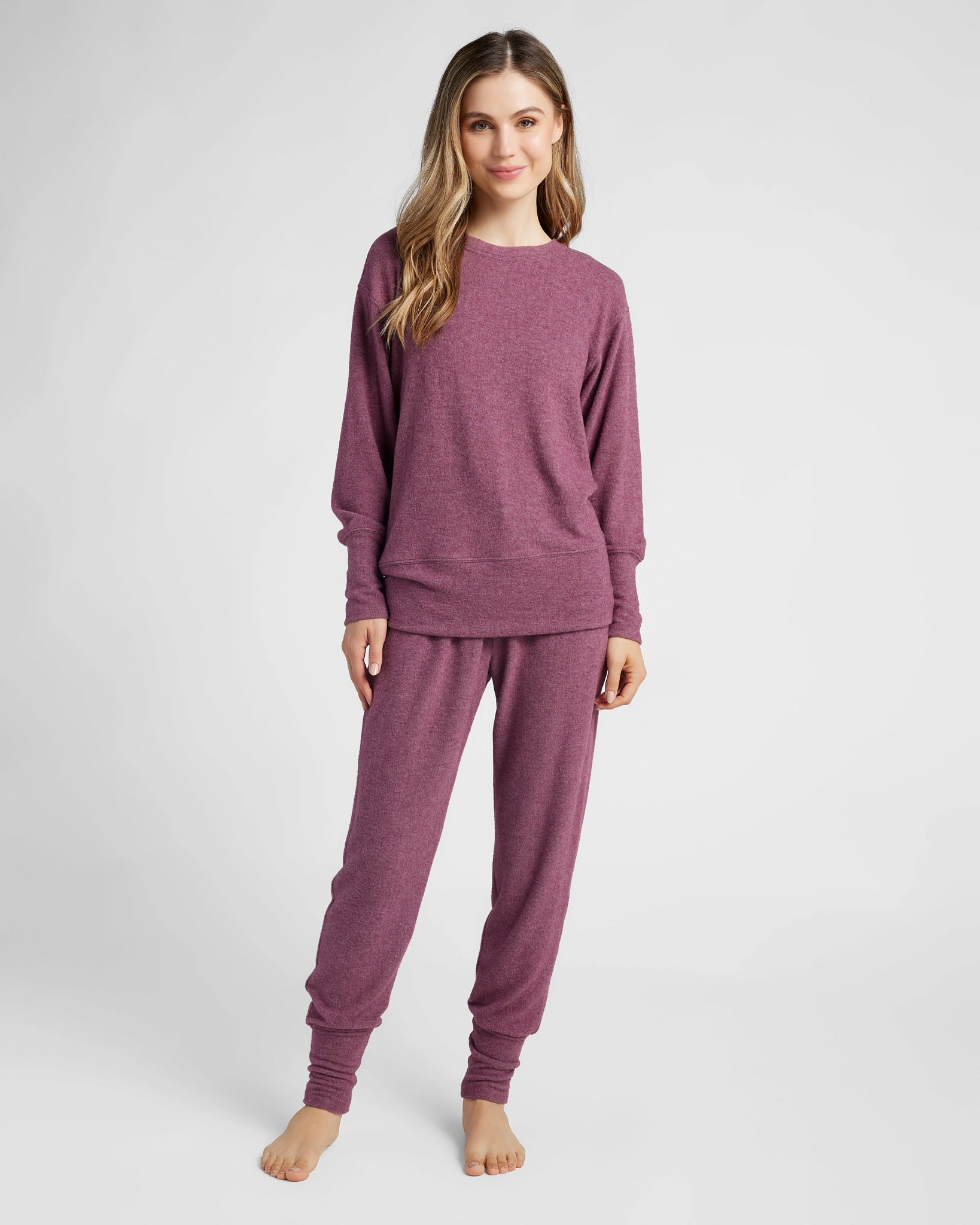Vintage Plum $|& SEAS Dreamy Hacci Pullover - SOF Full Front