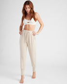 Oatmeal $|& SEAS Dreamy Hacci Lounge Jogger - SOF Full Front