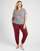 Heather Grey $|& SEAS Coffee Graphic Sleep Tee - SOF Full Front