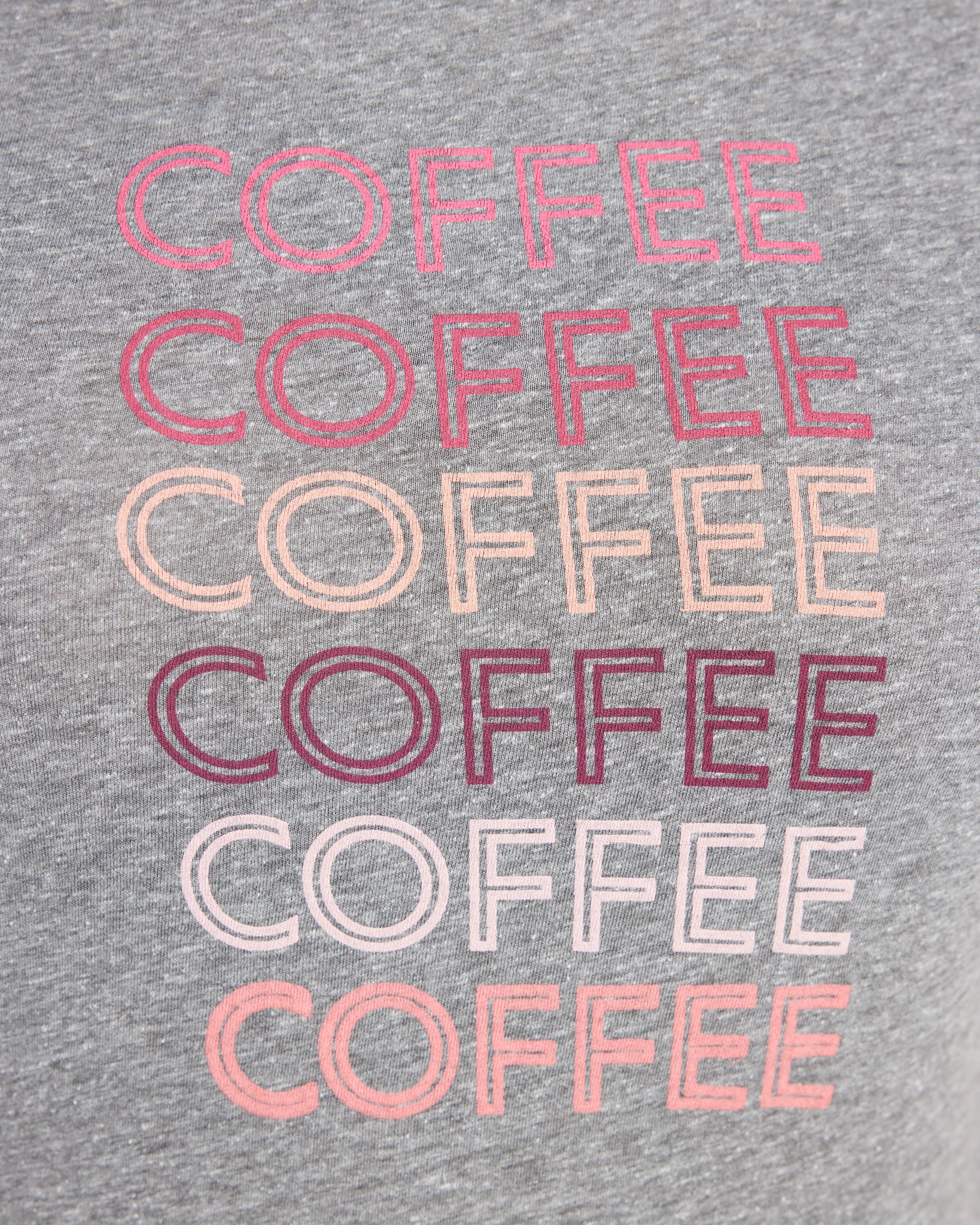 Heather Grey $|& SEAS Coffee Graphic Sleep Tee - SOF Detail