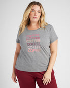 Heather Grey $|& SEAS Coffee Graphic Sleep Tee - SOF Front