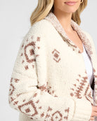 Cream Aztec $|& Herizon Aztec Cozy Jacquard Cardigan - SOF Detail
