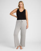 Heather Grey $|& SEAS Heathered Shoreline Hacci Lounge Pant - SOF Full Front