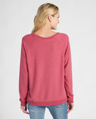 Heather Sangria $|& SEAS Shoreline Hacci Amour Graphic Crew - SOF Back
