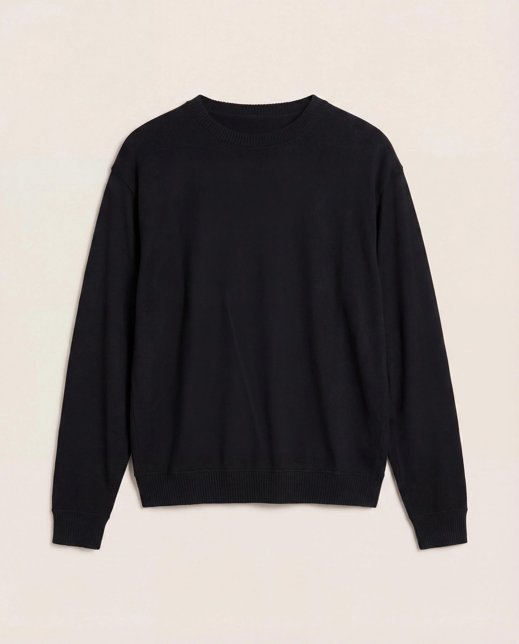 Black $|& SEAS Shoreline Hacci Crew - Hanger Detail