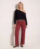 Black $|& SEAS Pacific One Shoulder Sweater - SOF Back