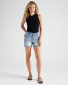 Black $|& Project Social T Player Racerback Ribbed Tank - SOF Full Front