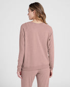 Mauve $|& SEAS Shoreline Hacci "Dream Often" Graphic Pullover - SOF Back