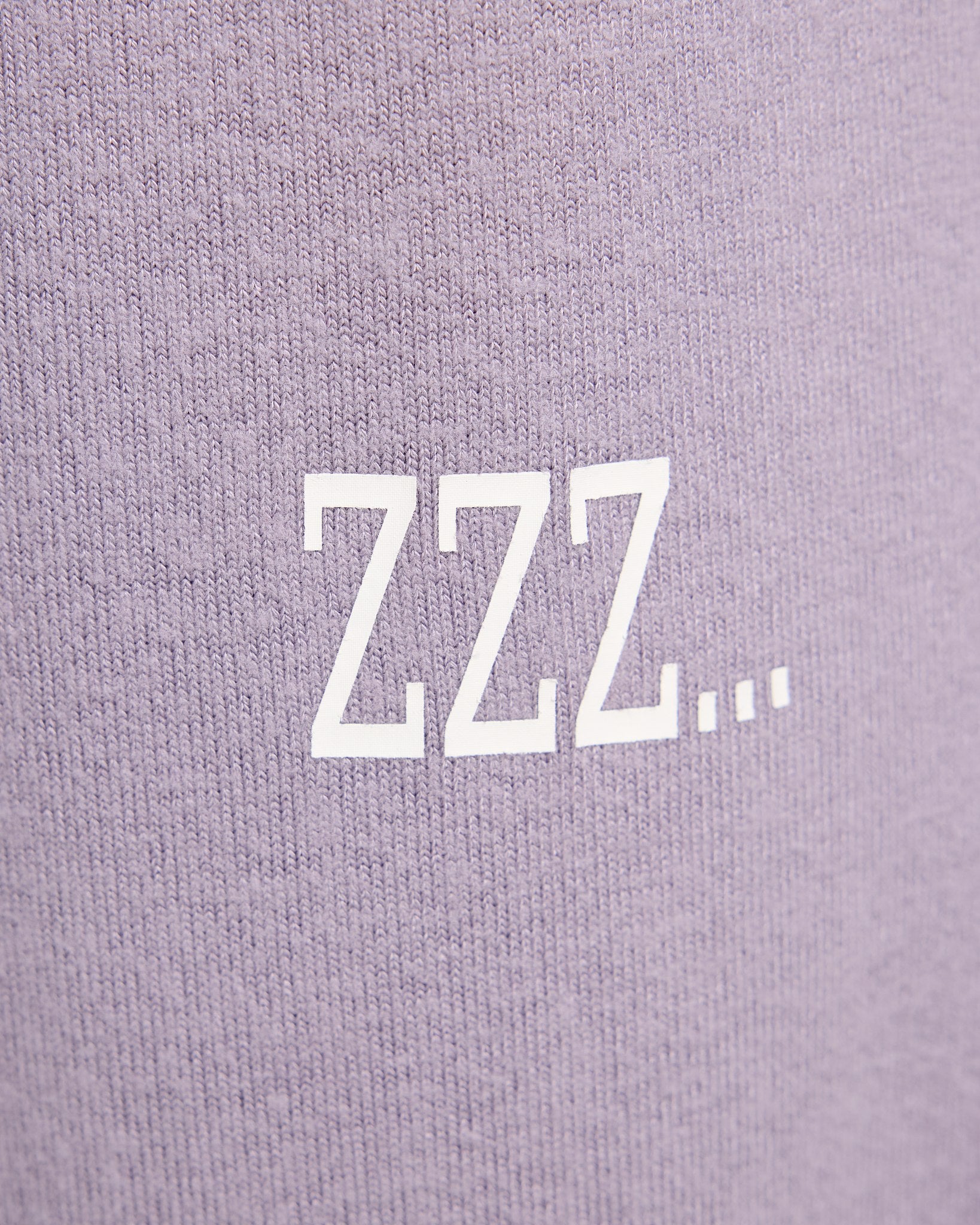 Heather Purple Sage $|& SEAS Shoreline Hacci "ZZZ" Graphic Jogger - SOF Full Front