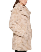 Champagne $|& Kenneth Cole Faux Fur Button Front Jacket - VOF Side