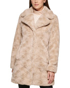Champagne $|& Kenneth Cole Faux Fur Button Front Jacket - VOF Front