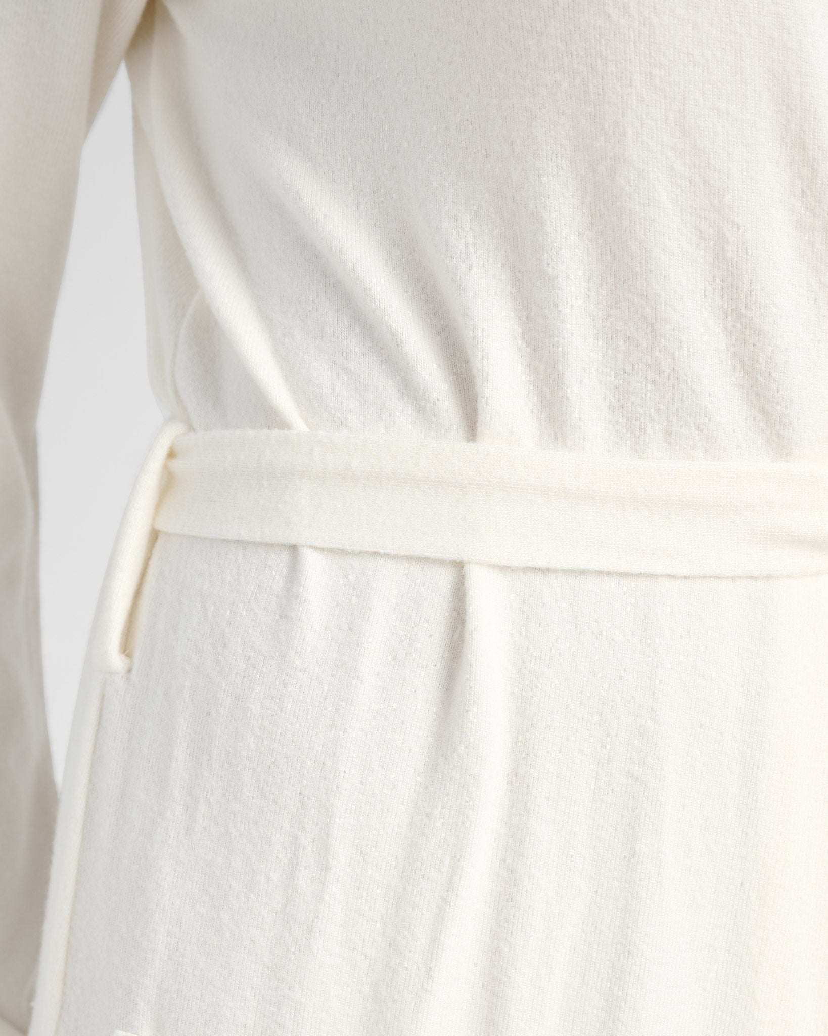Cream $|& SEAS Shoreline Hacci Robe - SOF Full Front