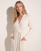 Cream $|& SEAS Shoreline Hacci Robe - SOF Detail