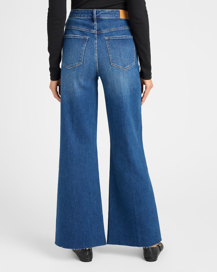 Borealis Blue $|& Dear John Fiona Wide Leg Jeans - SOF Back