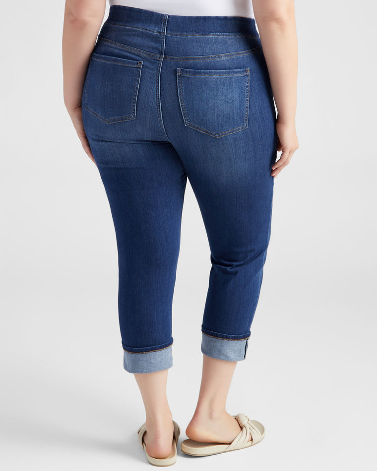 Cantrell $|& Liverpool Chloe Cuffed Cropped Jeans - SOF Back