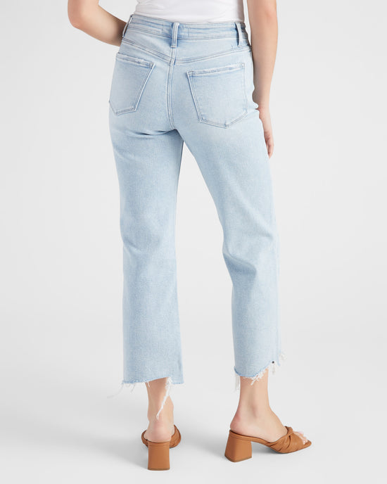 Meritorious Blue $|& Vervet Mid Rise Slim Wide Leg Jeans - SOF Back